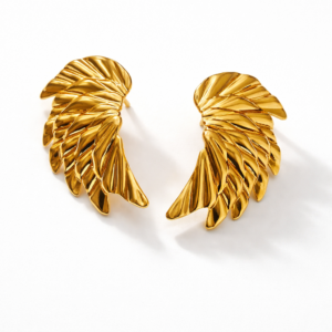 Rivaas Aurelia Gold Leaf Statement Earring
