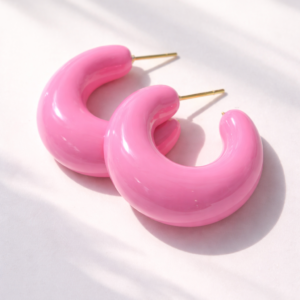 Rivaas Bubblegum Pop Chunky Hoop Earrings.