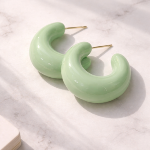 Rivaas Matcha Muse Chunky Hoop Earrings