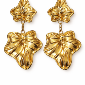 Rivaas Gold Leaf Drop Earrings