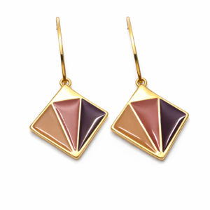 Rivaas Geometric Enamel Drop Earrings.
