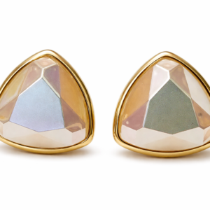 Rivaas Prism Cut Triangular Crystal Earrings