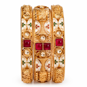 Traditional Gold-Plated Designer Bangle Set 6