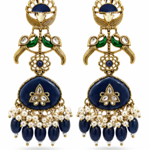 Antique Gold Peacock Designer Earrings.